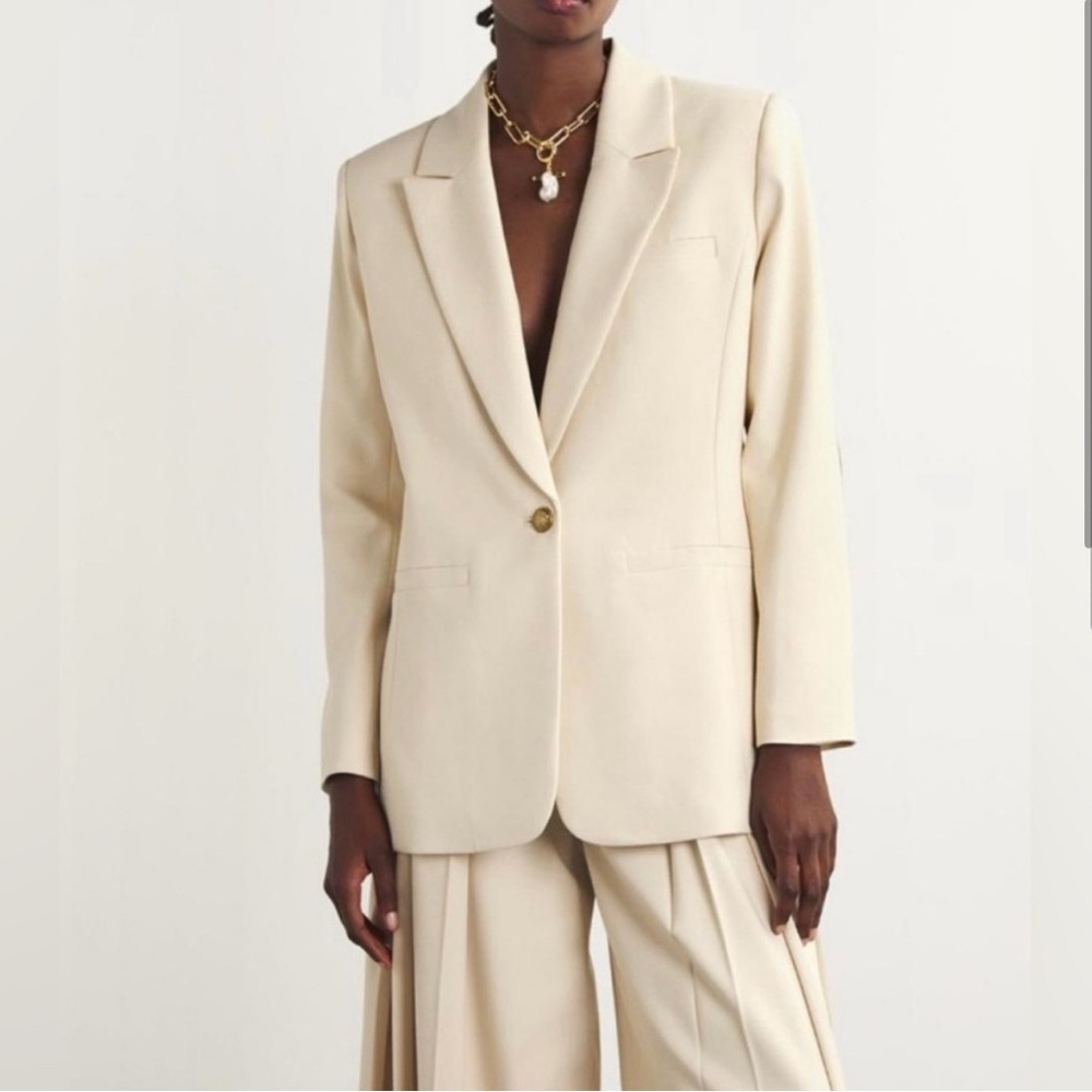 Alice + Olivia Billie Elbow Patch Boxy Blazer/Size Small - Picture 3 of 15